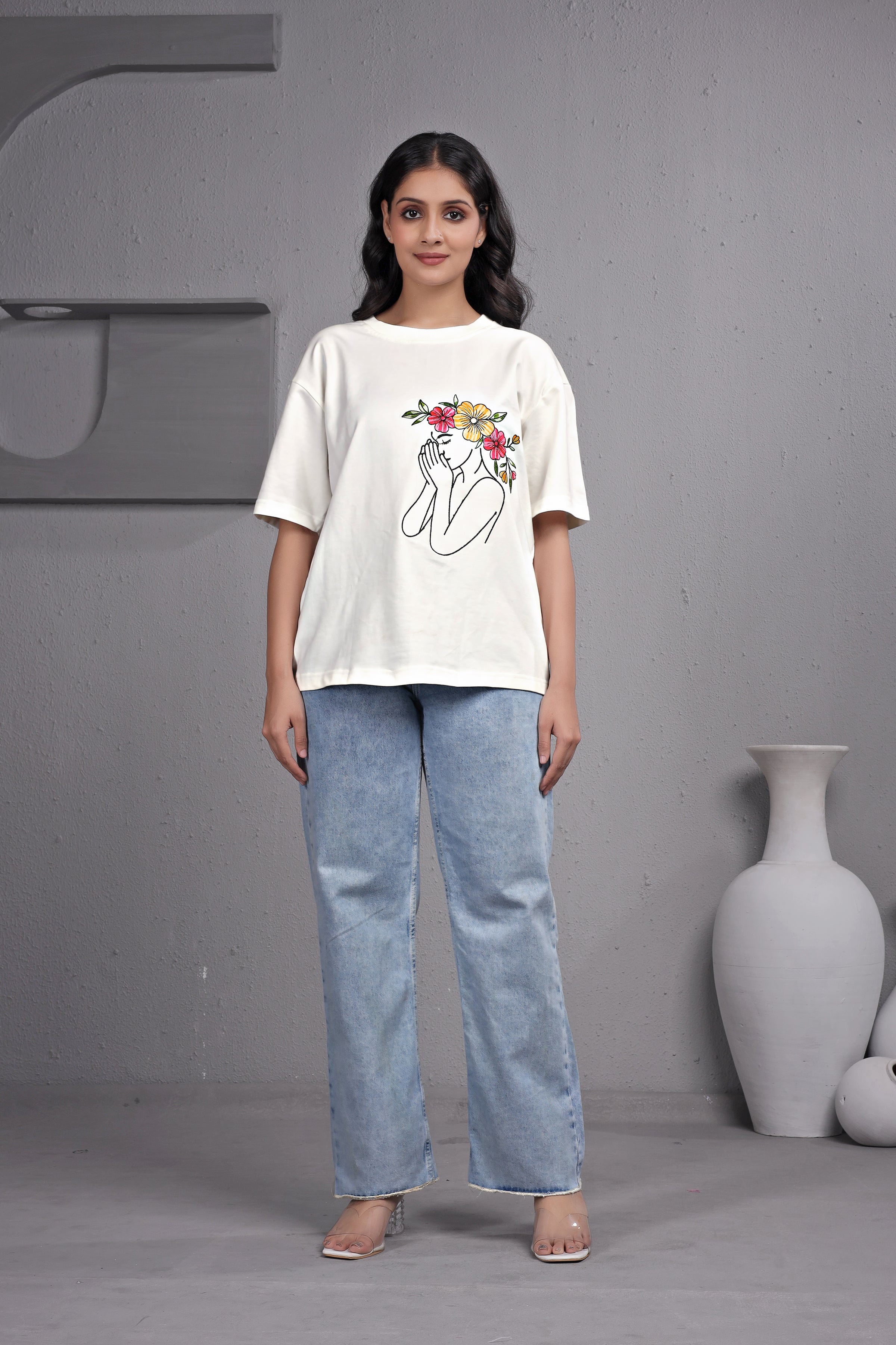 Embroidered T-Shirt For Women