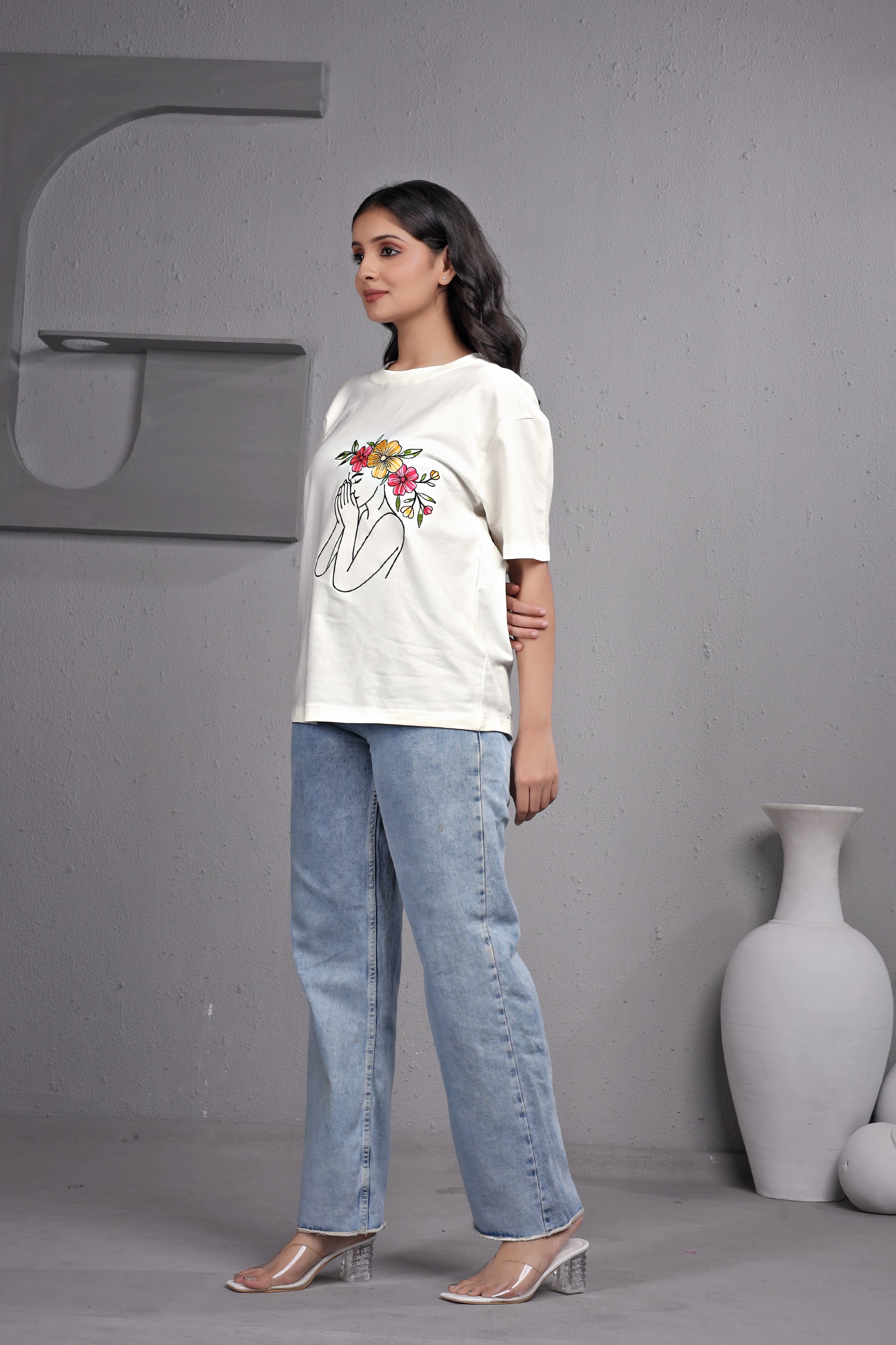 Embroidered T-Shirt For Women